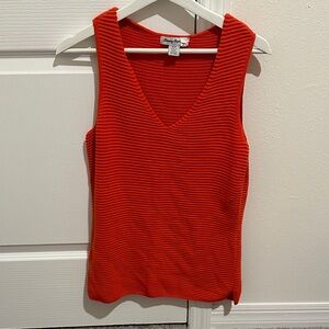 Tommy Bahama Orange Ribbed Tank Top